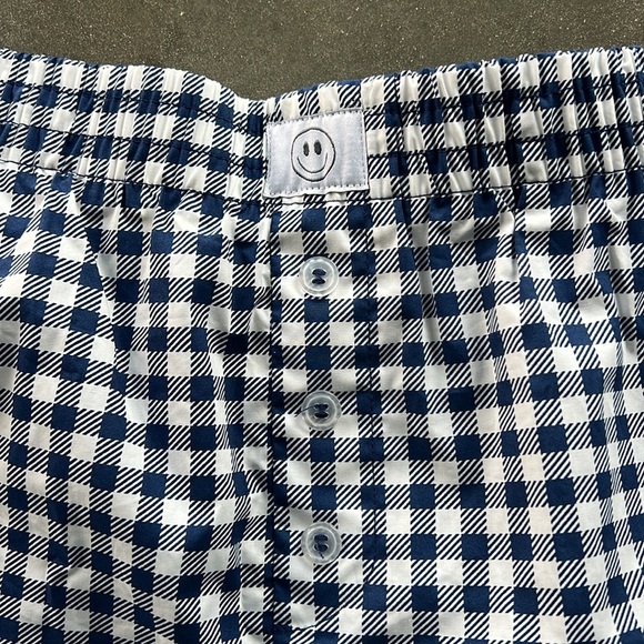 Happily Grey Check Plaid Boxer Shortss - Picture 2 of 6